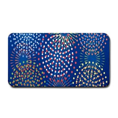 Fireworks Party Blue Fire Happy Medium Bar Mats by Mariart