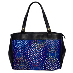 Fireworks Party Blue Fire Happy Office Handbags by Mariart