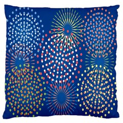 Fireworks Party Blue Fire Happy Standard Flano Cushion Case (one Side) by Mariart