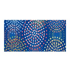 Fireworks Party Blue Fire Happy Satin Wrap by Mariart