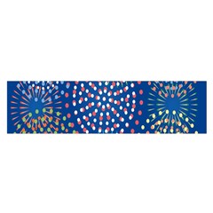 Fireworks Party Blue Fire Happy Satin Scarf (oblong) by Mariart