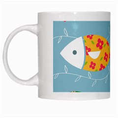 Fish Cute Swim Blue Sea White Mugs by Mariart