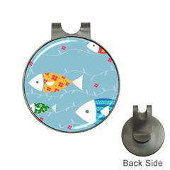 Fish Cute Swim Blue Sea Hat Clips With Golf Markers by Mariart