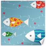 Fish Cute Swim Blue Sea Canvas 20  x 20   19 x19.27  Canvas - 1