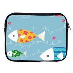 Fish Cute Swim Blue Sea Apple Ipad 2/3/4 Zipper Cases by Mariart