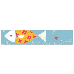 Fish Cute Swim Blue Sea Flano Scarf (small) by Mariart