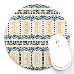 Fabric Star Flower Floral Round Mousepads