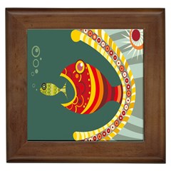 Fish Predator Sea Water Beach Monster Framed Tiles