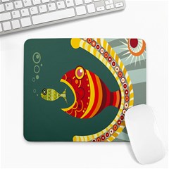 Fish Predator Sea Water Beach Monster Large Mousepads