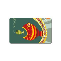 Fish Predator Sea Water Beach Monster Magnet (name Card) by Mariart