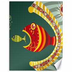 Fish Predator Sea Water Beach Monster Canvas 18  X 24   by Mariart