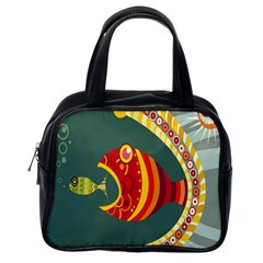 Fish Predator Sea Water Beach Monster Classic Handbags (one Side) by Mariart