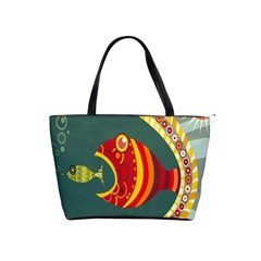 Fish Predator Sea Water Beach Monster Shoulder Handbags by Mariart