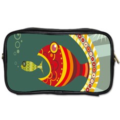 Fish Predator Sea Water Beach Monster Toiletries Bags by Mariart