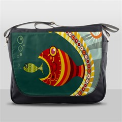 Fish Predator Sea Water Beach Monster Messenger Bags by Mariart