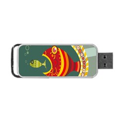 Fish Predator Sea Water Beach Monster Portable Usb Flash (two Sides) by Mariart