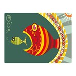 Fish Predator Sea Water Beach Monster Double Sided Flano Blanket (Mini)  35 x27  Blanket Front