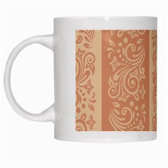 Flower Floral Leaf Frame Star Brown White Mugs by Mariart