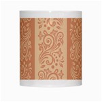 Flower Floral Leaf Frame Star Brown White Mugs Center