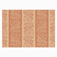 Flower Floral Leaf Frame Star Brown Large Glasses Cloth (2-side) by Mariart