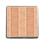 Flower Floral Leaf Frame Star Brown Memory Card Reader (Square) Front