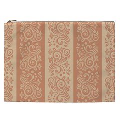 Flower Floral Leaf Frame Star Brown Cosmetic Bag (xxl)  by Mariart