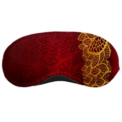 Floral Flower Golden Red Leaf Sleeping Masks by Mariart