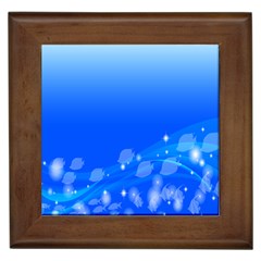 Fish Swim Blue Water Swea Beach Star Wave Chevron Framed Tiles by Mariart