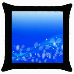 Fish Swim Blue Water Swea Beach Star Wave Chevron Throw Pillow Case (black) by Mariart