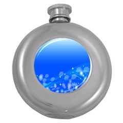 Fish Swim Blue Water Swea Beach Star Wave Chevron Round Hip Flask (5 Oz) by Mariart