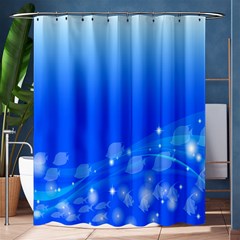 Fish Swim Blue Water Swea Beach Star Wave Chevron Shower Curtain 60  X 72  (medium)  by Mariart