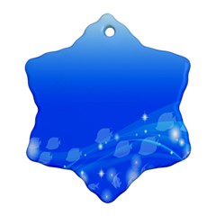 Fish Swim Blue Water Swea Beach Star Wave Chevron Ornament (snowflake) by Mariart