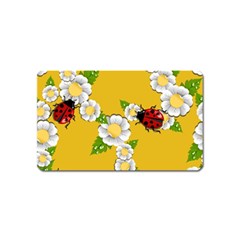 Flower Floral Sunflower Butterfly Red Yellow White Green Leaf Magnet (name Card) by Mariart