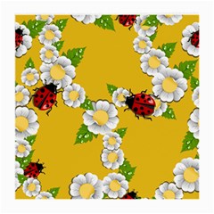 Flower Floral Sunflower Butterfly Red Yellow White Green Leaf Medium Glasses Cloth by Mariart