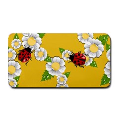 Flower Floral Sunflower Butterfly Red Yellow White Green Leaf Medium Bar Mats by Mariart