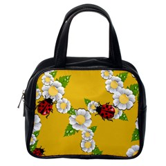 Flower Floral Sunflower Butterfly Red Yellow White Green Leaf Classic Handbags (one Side) by Mariart