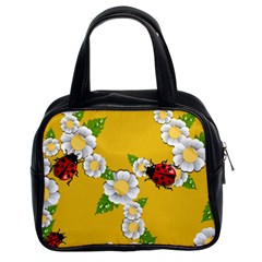 Flower Floral Sunflower Butterfly Red Yellow White Green Leaf Classic Handbags (2 Sides) by Mariart