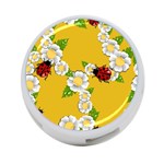 Flower Floral Sunflower Butterfly Red Yellow White Green Leaf 4-Port USB Hub (Two Sides)  Front