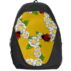 Flower Floral Sunflower Butterfly Red Yellow White Green Leaf Backpack Bag by Mariart