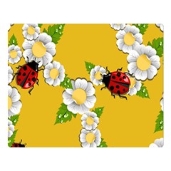 Flower Floral Sunflower Butterfly Red Yellow White Green Leaf Double Sided Flano Blanket (large)  by Mariart