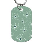 Flower Floral Sakura Sunflower Rose Blue Dog Tag (One Side) Front