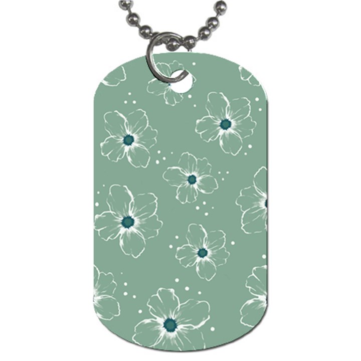 Flower Floral Sakura Sunflower Rose Blue Dog Tag (One Side)