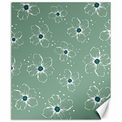 Flower Floral Sakura Sunflower Rose Blue Canvas 20  X 24   by Mariart