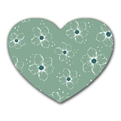 Flower Floral Sakura Sunflower Rose Blue Heart Mousepads by Mariart