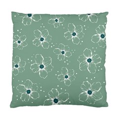 Flower Floral Sakura Sunflower Rose Blue Standard Cushion Case (two Sides) by Mariart