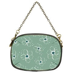 Flower Floral Sakura Sunflower Rose Blue Chain Purses (two Sides)  by Mariart