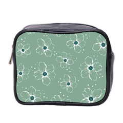 Flower Floral Sakura Sunflower Rose Blue Mini Toiletries Bag 2-side by Mariart