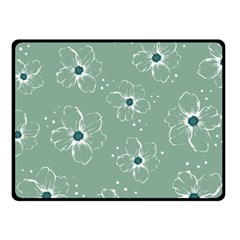 Flower Floral Sakura Sunflower Rose Blue Fleece Blanket (small) by Mariart