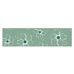 Flower Floral Sakura Sunflower Rose Blue Satin Scarf (oblong) by Mariart