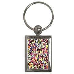 French Crepe Colour Pink Key Chains (rectangle)  by Mariart